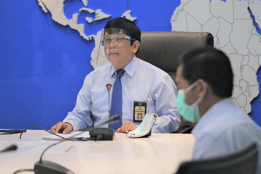 Direktur Perpajakan Internasional P.M. John Liberty Hutagaol membuka lokakarya