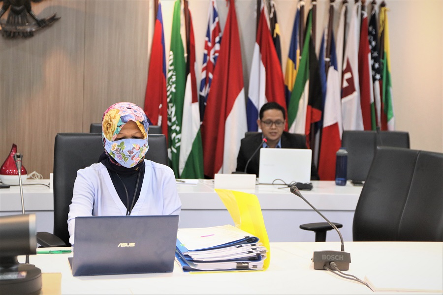 Peserta mengikuti lokakarya melalui saluran telekonferensi