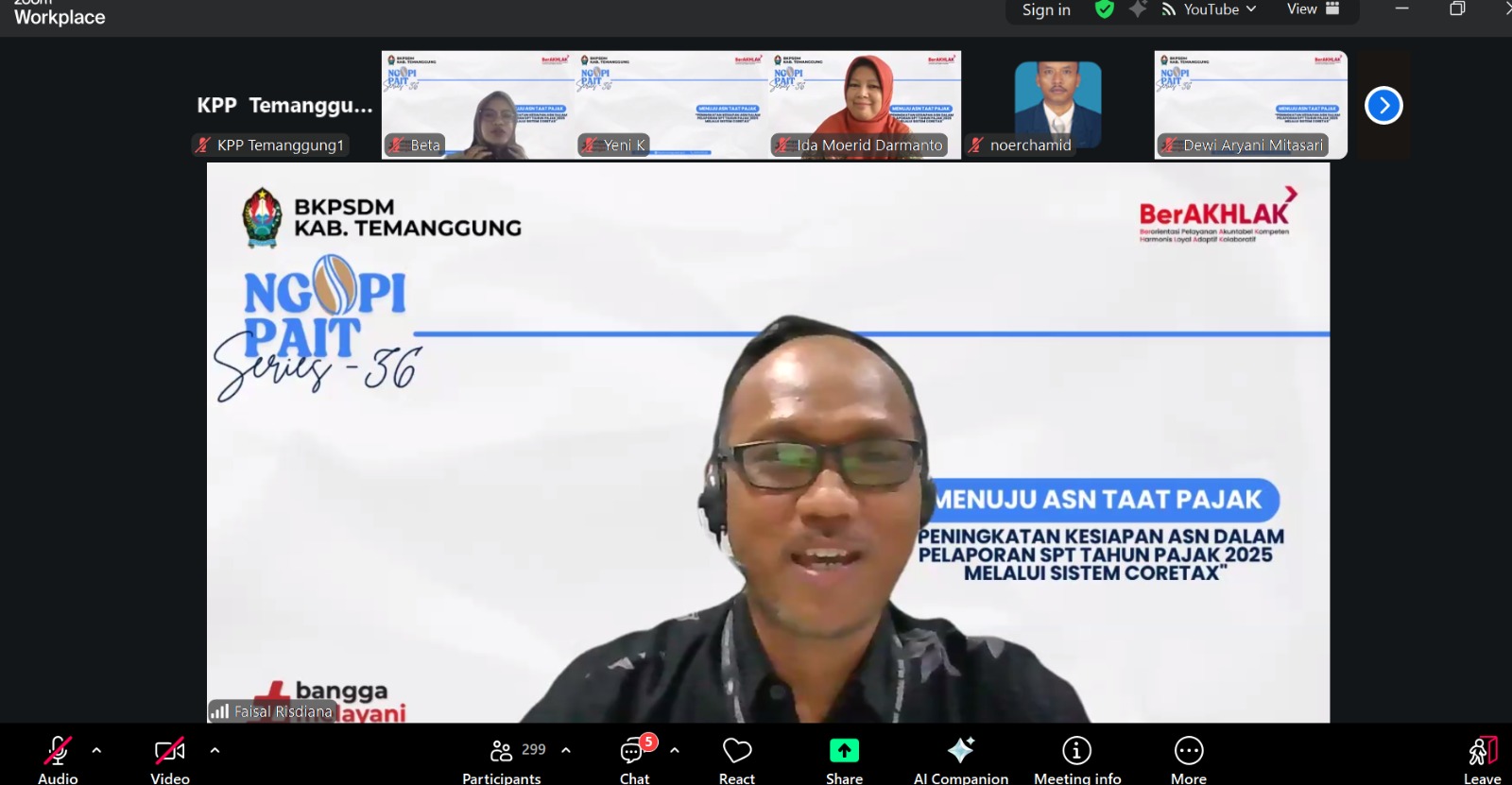 Selain materi perpajakan, dua instansi ini melakukan kolabrasi dan koordinasi pelaporan SPT untuk ASN di Pemda Temanggung.