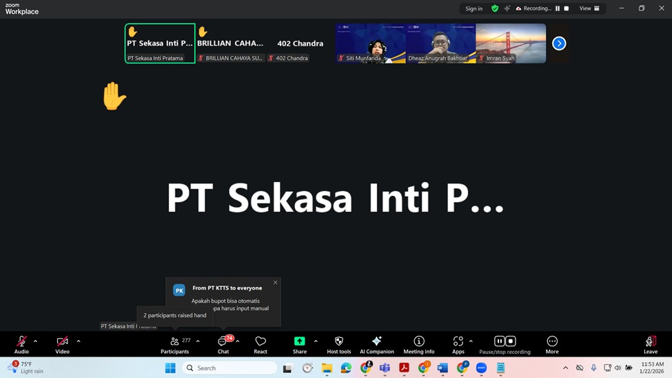 Sesi tanya jawab antara narasumber dengan peserta