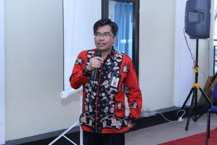 Bapak B.Ananta Priyo Handoko memberikan sambutan pada pembukaan acara lomba pada hari Jumat (10/08/2018)