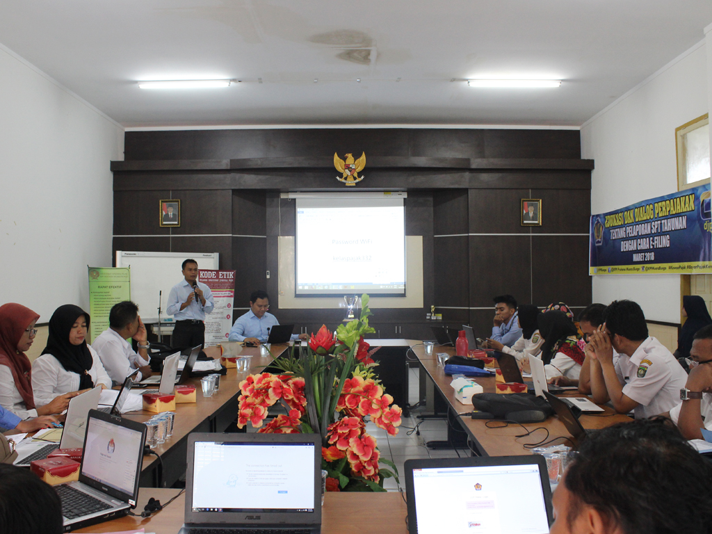 Pembukaan oleh kepala KPP Pratama Muara Bungo yang diwakili oleh Kepala Seksi Pengolahan Data dan Informasi