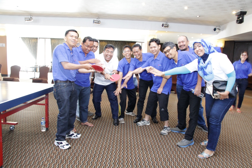 Persiapan Tim Kanwil Sumut II saat digelarnya Pekan Olahraga