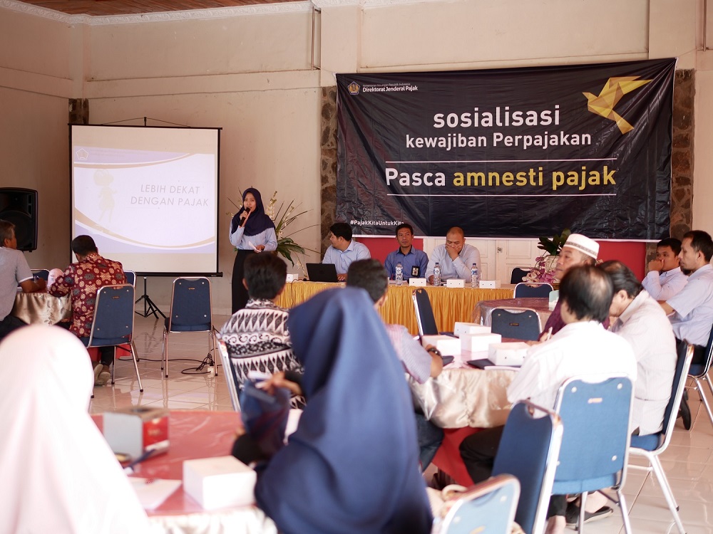 Kegiatan Sosialisasi Kewajiban Perpajakan Pasca Amnesti Pajak hari kedua yang dihadiri oleh Wakil Bupati Rejang Lebong