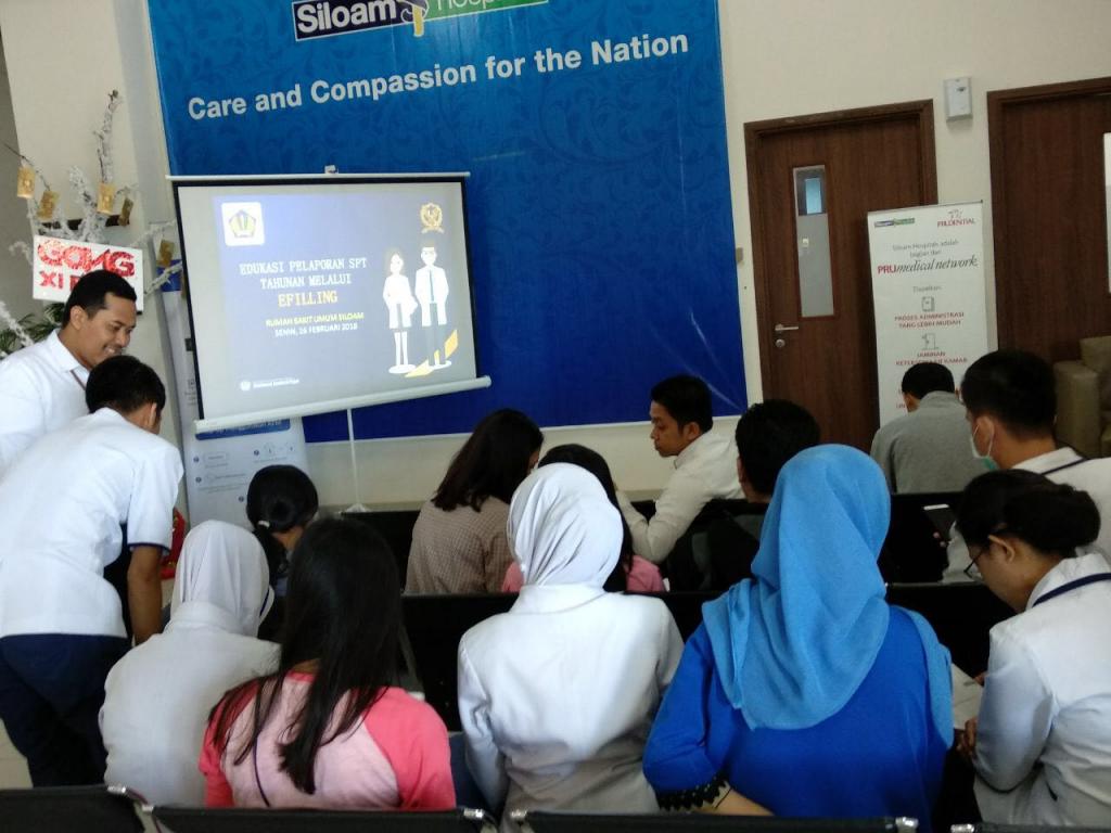 Suasana sosialisai perpajakan di RS Siloam Baubau