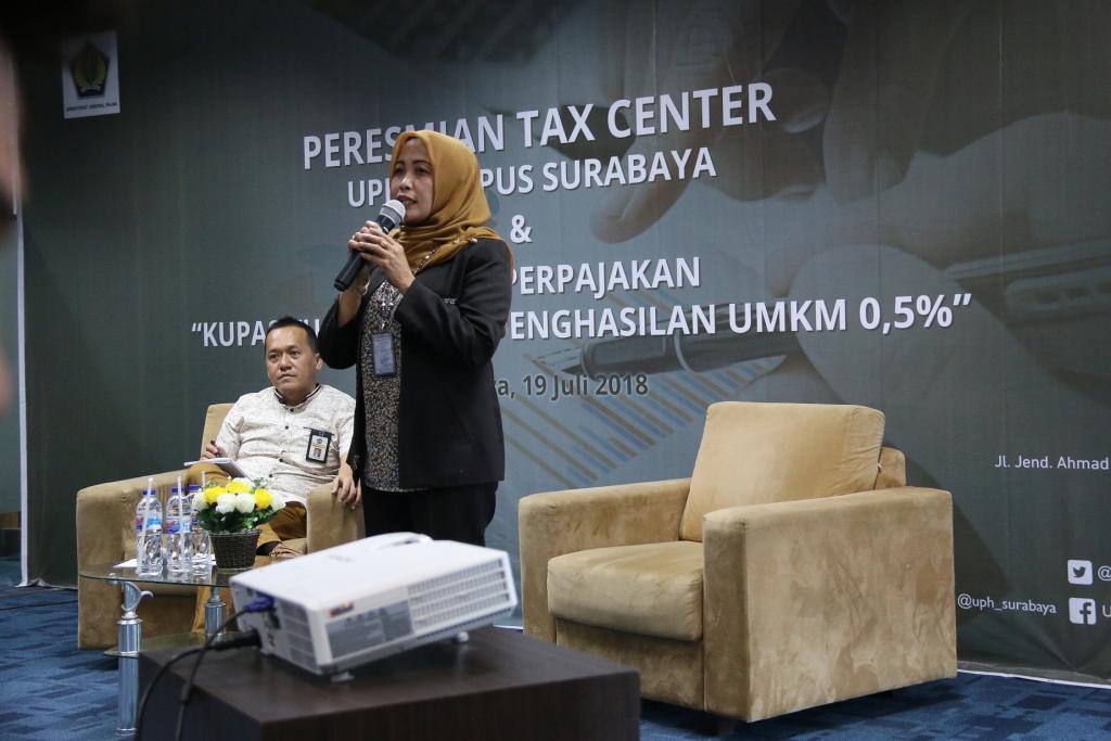 Rangkaian acara Seminar Perpajakan denga tema “Kupas Tuntas Pajak Penghasilan UMKM 0,5%”.