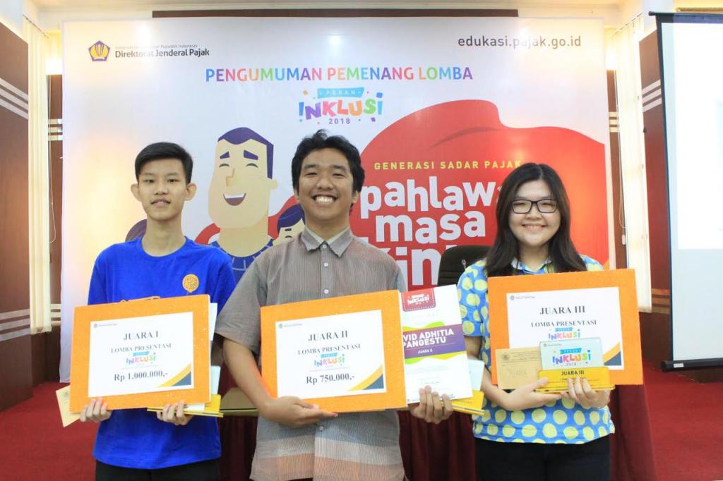 Pemenang Lomba Presentasi. Diumumkan pada penutupan pekan inklusi pajak (9/11)
