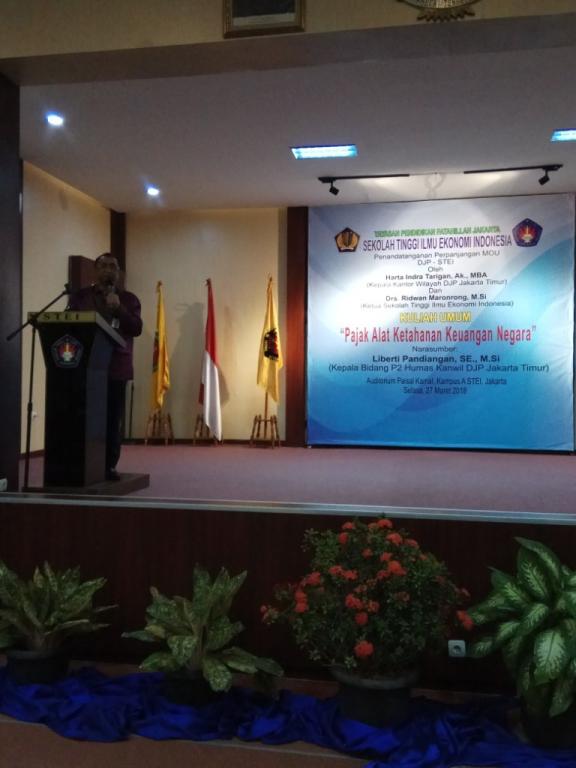 Sambutan Kepala Kanwil DJP Jakarta Timur Harta Indra Tarigan