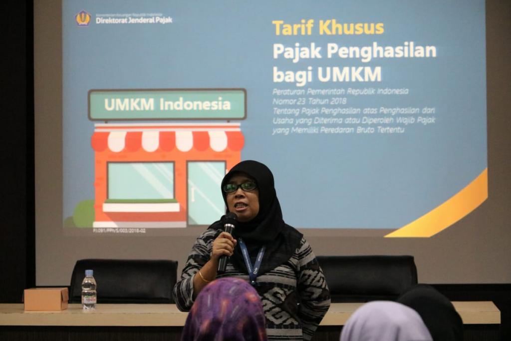 Penyampaian Sosialisasi Tarif UMKM PP 23 Tahun 2018