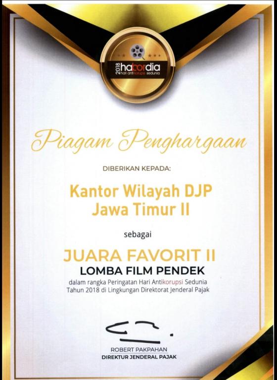 Piagam Penghargaan Juara Favorit II