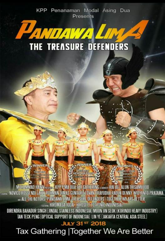 Tema Tax Gathering KPP PMA Dua adalah Pandawa Lima The Treasure Defenders. Kru pemain melibatkan Kakanwil Khusus dan Kepala Kantor PMA Dua