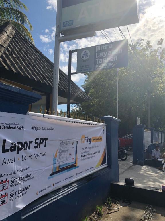 Spanduk SPT Tahunan di BPD Sultra Kota Baubau