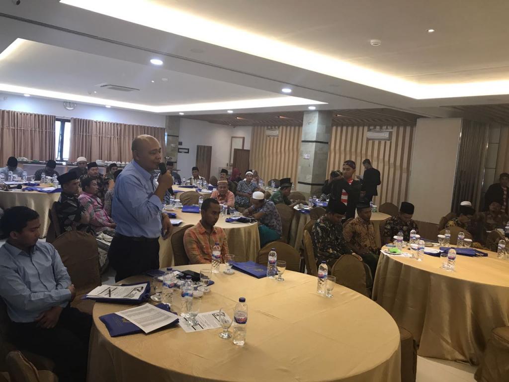 Perwakilan dari KPP Pamekasan Jatmiko sedang memberikan sambutan