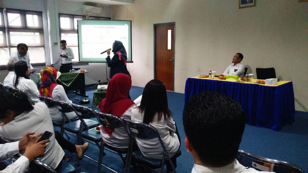 Materi tentang JKK dan JKM disampaikan oleh Petugas PT Taspen