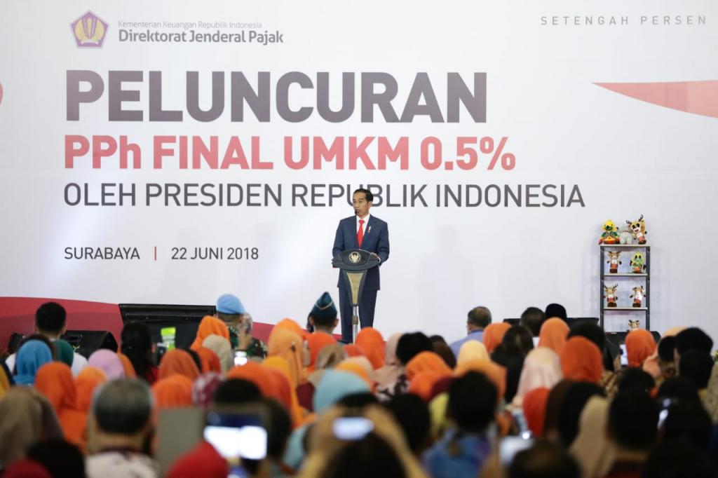 Presiden Jokowi Memberikan Sambutan