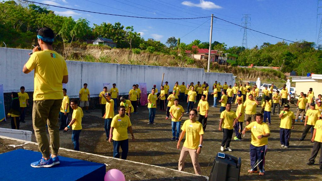 Foto saat senam maumere