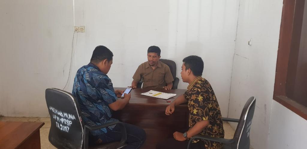 Tim Edukasi Pajak melakukan koordinasi dengan BPTSP kabupaten Muna