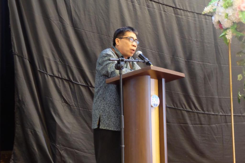 Perwakilan dari Kanwil Sulselbartra memberikan sambutan