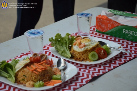 Hasil masakan Tim Seksi Waskon 1 dalam Lomba Memasak