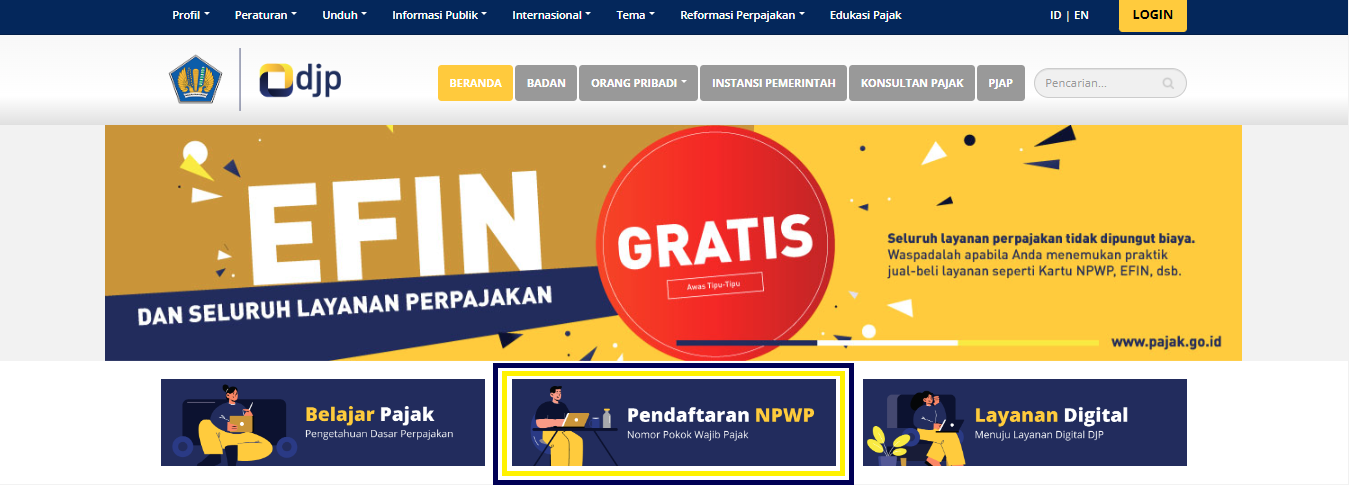 npwp gratis