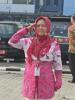 Latihan penghormatan sebelum apel dimulai